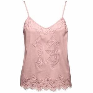 NEW PUMA X FENTY RIHANNA Lace Trim Sleepwear Cami Size XS Silver Pink Adjustable